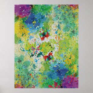 Pôster Legal coloração aquosa colorida efeitos colados 