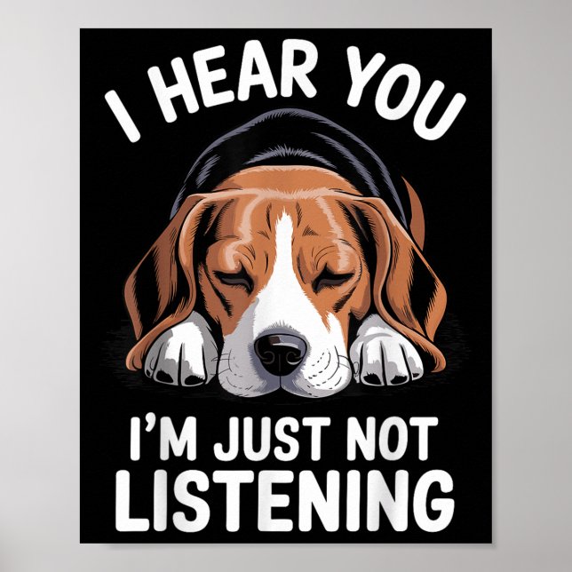 Poster Legal Design de Beagle Para Homens Cão Considerado (Frente)