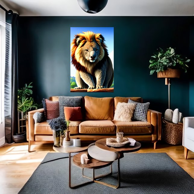 Poster Legal e adorável Leão Híbrido Koala | Arte AI (Criador carregado)