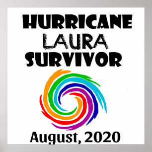 Poster Legal Furacão Laura Survivor Art