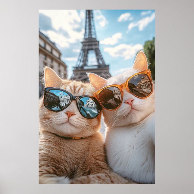 Poster Legal Gatos em Paris (Frente)