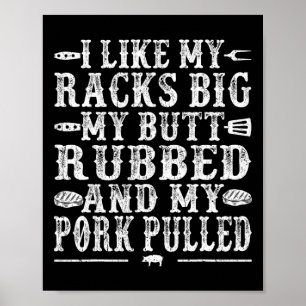 Poster Legal Grelha Para Homens Mulheres Pork Rub Smoking