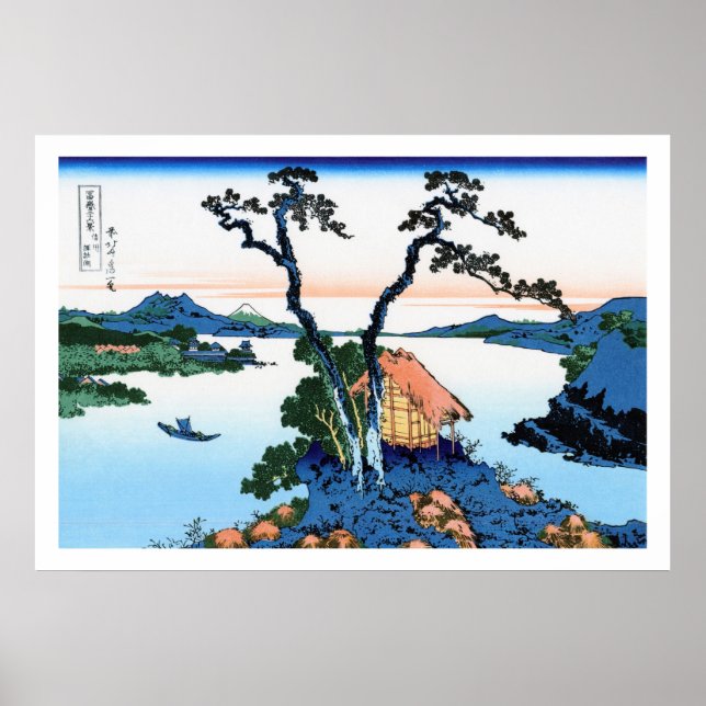 Pôster Legal japonês Hokusai Fuji Ver paisagem (Frente)