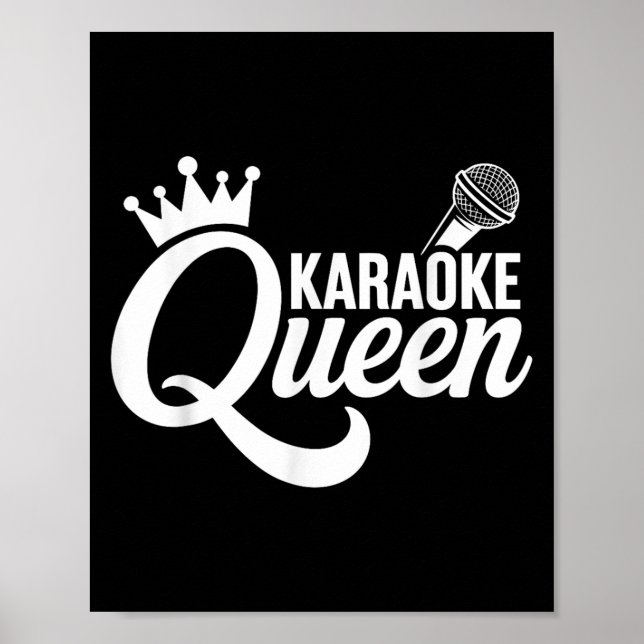 Poster Legal Karaoke Art Para Mulheres Meninas Cantando M (Frente)