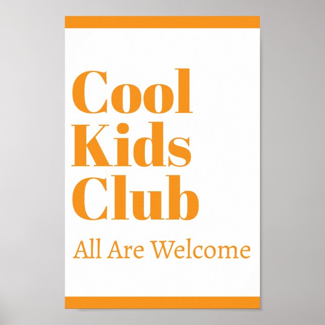 Poster Legal Kids Club Simple Na moda Modern School (Frente)