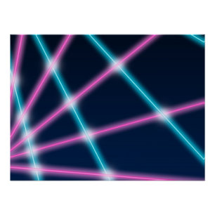 Pôster Legal Laser Light Show Background Retro Neon dos a
