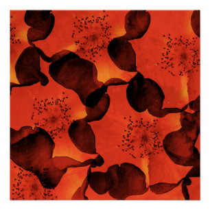 Pôster Legal, moderna, única arte digital de padrão flora