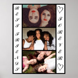 Poster Legal moderno melhor amigo para sempre 3 fotos