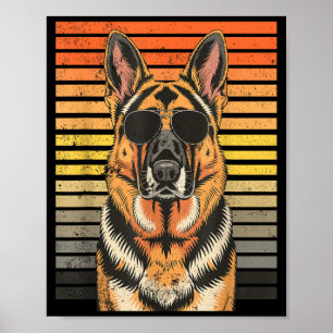 Poster Legal orgulhoso pastor alemão homens mulheres cão