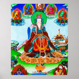 Poster Legal oriental tibetano thangka Ouro arte-mãe