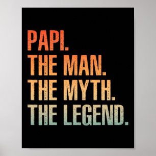 Poster Legal Papi para o Pai masculino Vovô Mito Lenda Fa