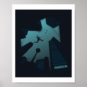 Poster Legal PARKOUR Teen Graphics Building Roof Jumping