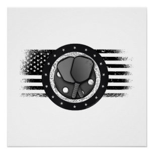 Pôster Legal Pickleball Sport USA Grunge Flag - Picklebal