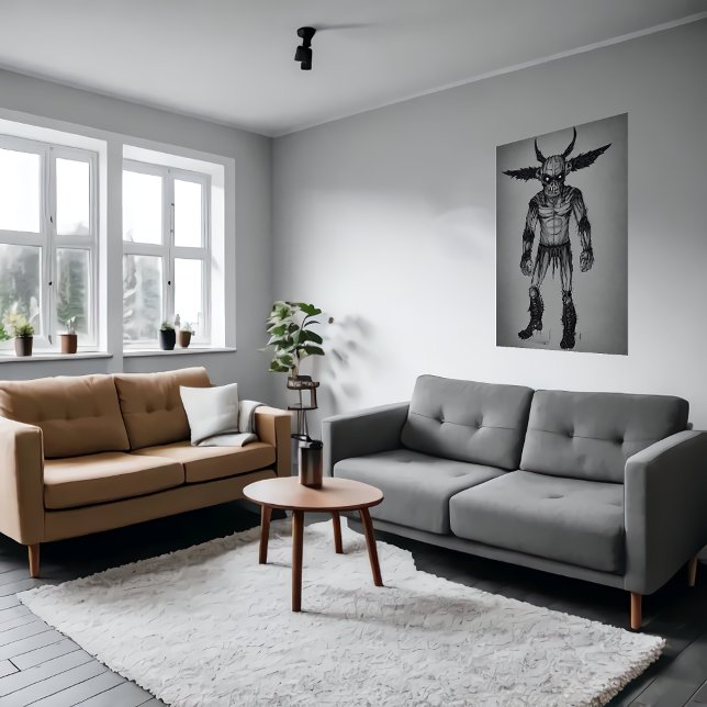 Poster Legal retrato de monstro bizarro | Arte AI (Criador carregado)