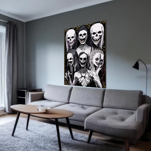 Poster Legal retrato familiar bizarro   Arte AI