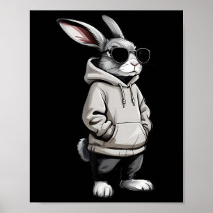 Poster Legal Rosto De Coelhinho Com Pulmões Dia De Páscoa