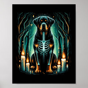Poster Legal Rottweiler Cachorro Esqueleto Cachorro de Ha