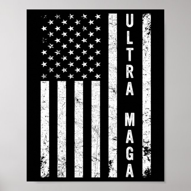 Poster Legal Saindo Feita Nos EUA Black American Flag Ult (Frente)