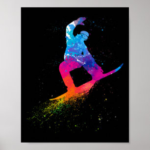 Poster Legal Snowboard Para Homens Meninos Snowboard Sno