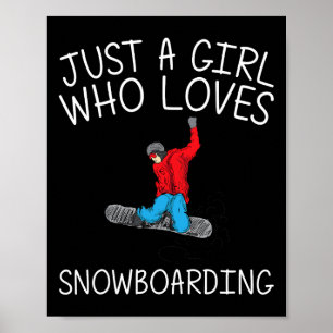 Poster Legal Snowboard Para Meninas Crianças Neve Ganham