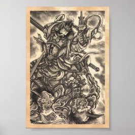 Pôster Legal tatuagem clássica de tinta digital de demôni