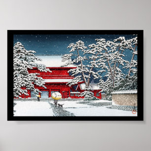 Poster Legal templo de inverno no Japão cenário de kyot
