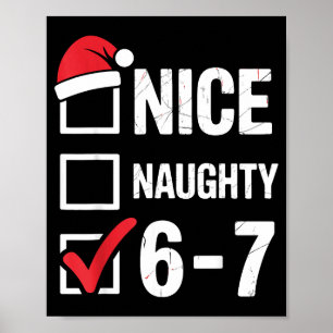 Poster Legal Travesso 6 7 Meme Divertido Natal Seis Sete