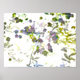 Pôster Legal, único padrão romântico de flores design