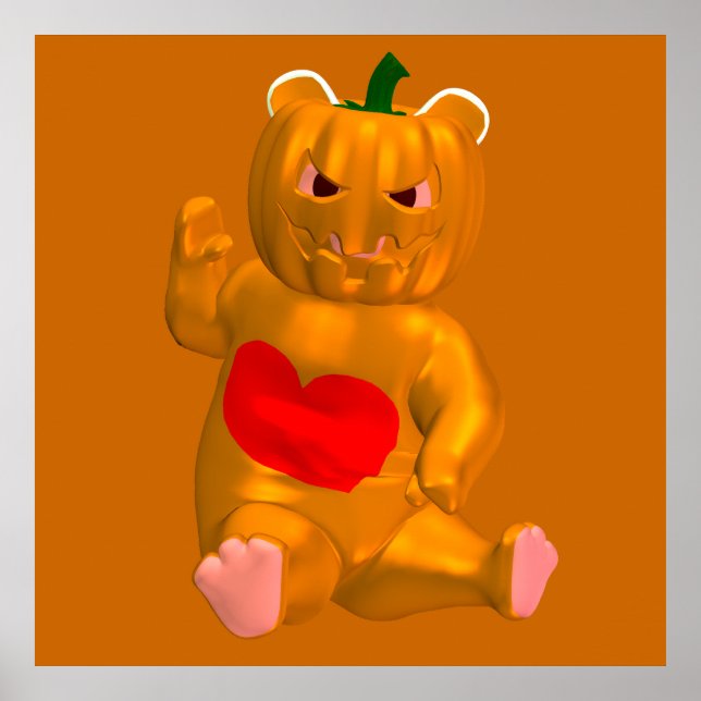 Pôster Legal Urso de Halloween (Frente)