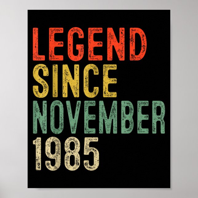 Poster Legend Since November 1985 40th Birthday 40 Year O (Frente)