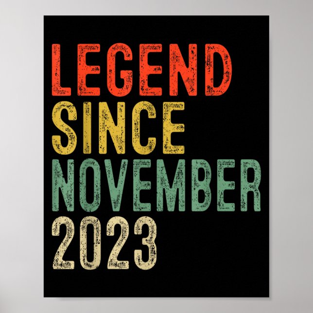 Poster Legend Since November 2023 2nd Birthday 2 Year Old (Frente)