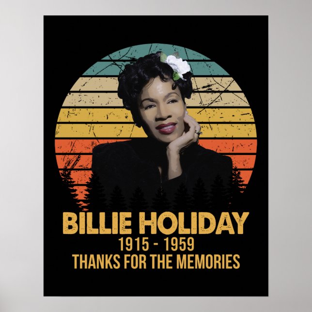 Poster Legenda Billie Holiday Obrigado Pelas Memórias (Frente)