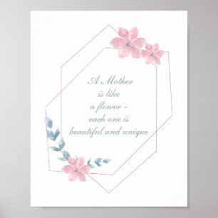 Poster Legenda da Mãe Geométrica Floral