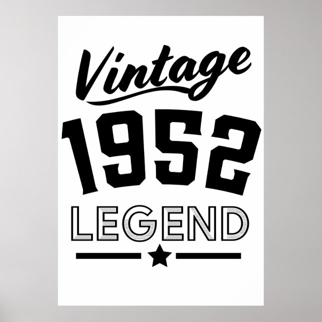 Poster Legenda da Vintage em 1952 (Frente)