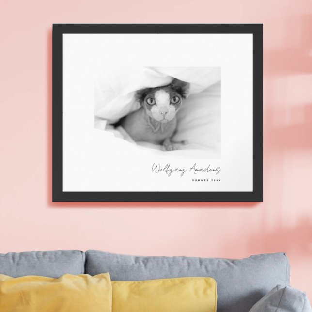 Poster Legenda de Foto Minimalista em Preto e Branco (Criador carregado)