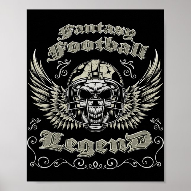 Poster Legenda de futebol fantasia Retro Vintage Fantasy  (Frente)