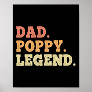 Poster Legenda de pai Pópia Retro Vintage Legendário Engr