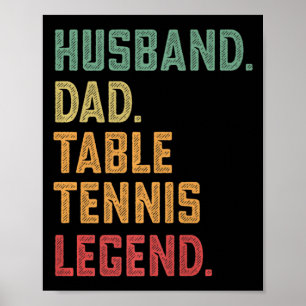 Poster Legenda de Tênis Mesa do marido