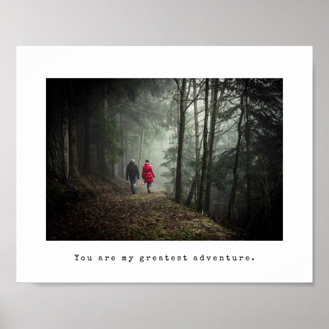 Poster Legenda minimalista de foto e máquina de escrever  (Frente)