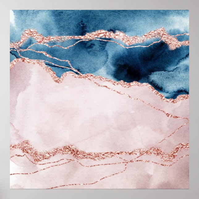 Poster Legenda Mística | Azul lacrimogêneo e agato Dourad (Frente)