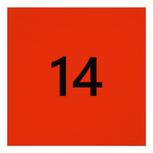 Pôster Legendário n.º 14 em laranja e preto