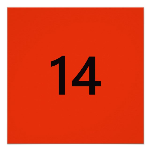 Pôster Legendário n.º 14 em laranja e preto (Frente)