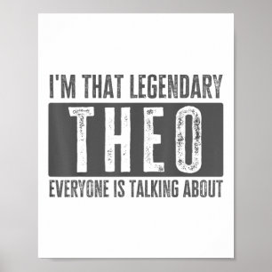 Poster Legendário Nome Próprio Theo Cotação Funny Para Th