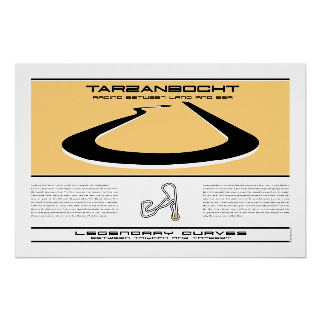 Pôster Legendary Curves, Tarzan Bocht, Zandvoort (Frente)
