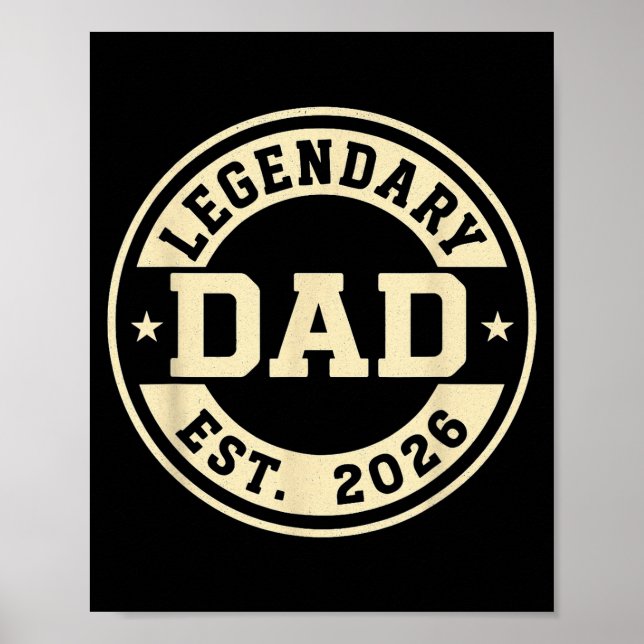 Poster Legendary Dad Established 2026 Celebrate Father Ne (Frente)