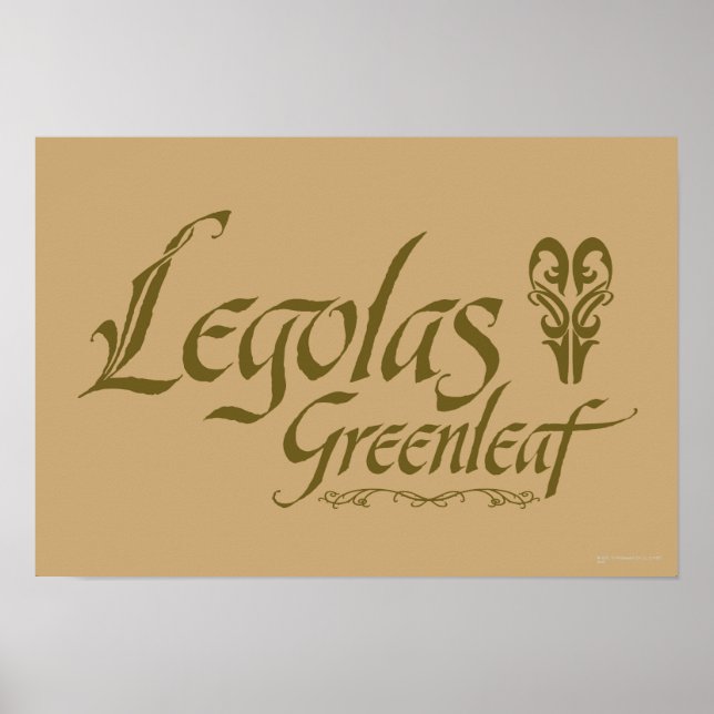 Pôster LEGOLAS GREENLEAF™ Name (Frente)
