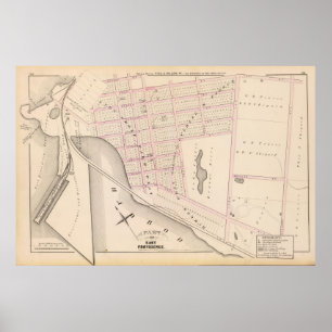 Poster Lehigh e atlas do cais de Wilkesbarre Carvão