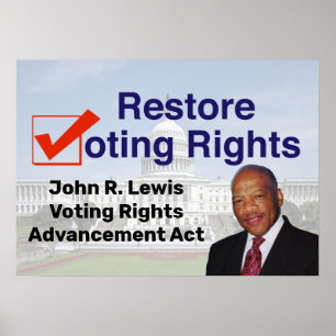 Poster Lei de Avanço dos Direitos de Voto John R. Lewis