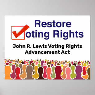 Poster Lei de Avanço dos Direitos de Voto John R. Lewis