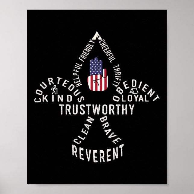 Poster Lei de Escotismo da Bandeira da América (Frente)